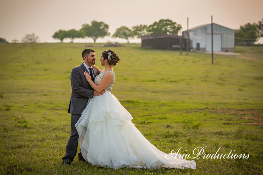 Bride and Groom Texas Ranch Wedding