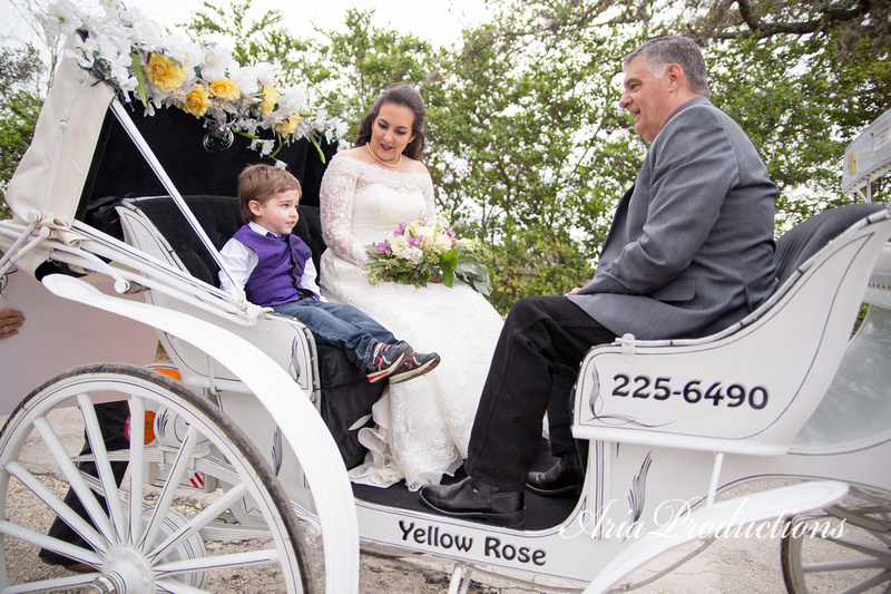yellow rose carriage