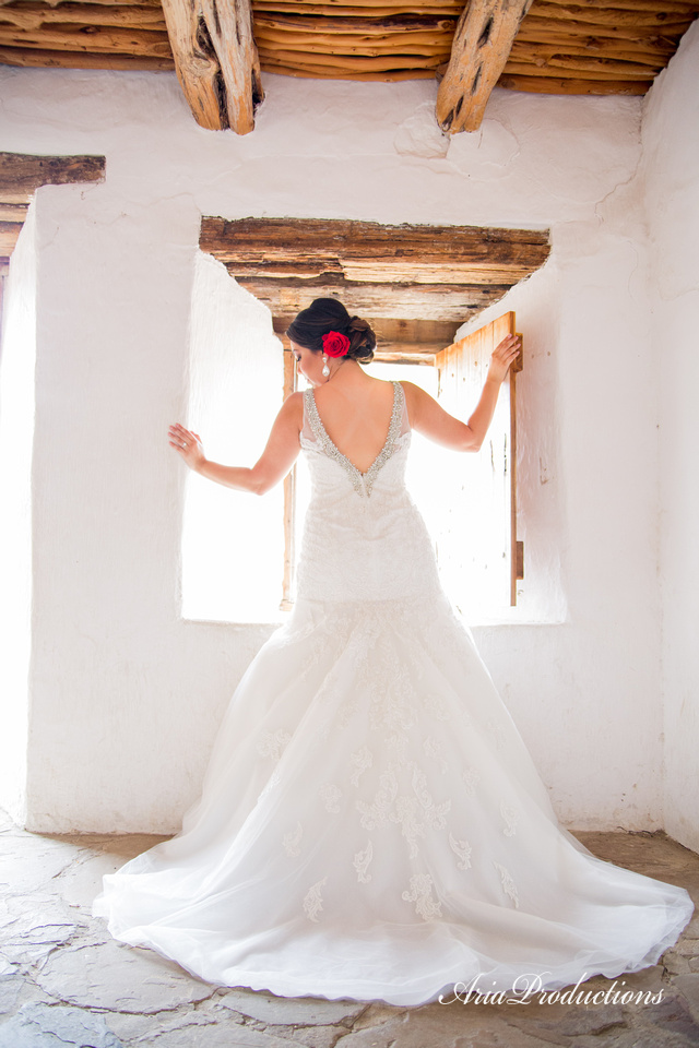 Backlit bride